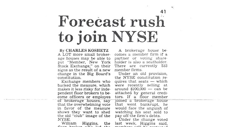 Forecast rush to join NYSE
